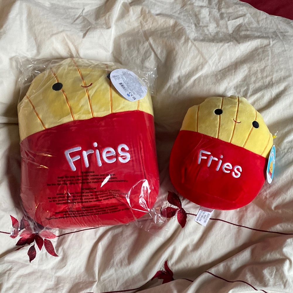 Squishmallow 12" & 8 New Floyd French Fries